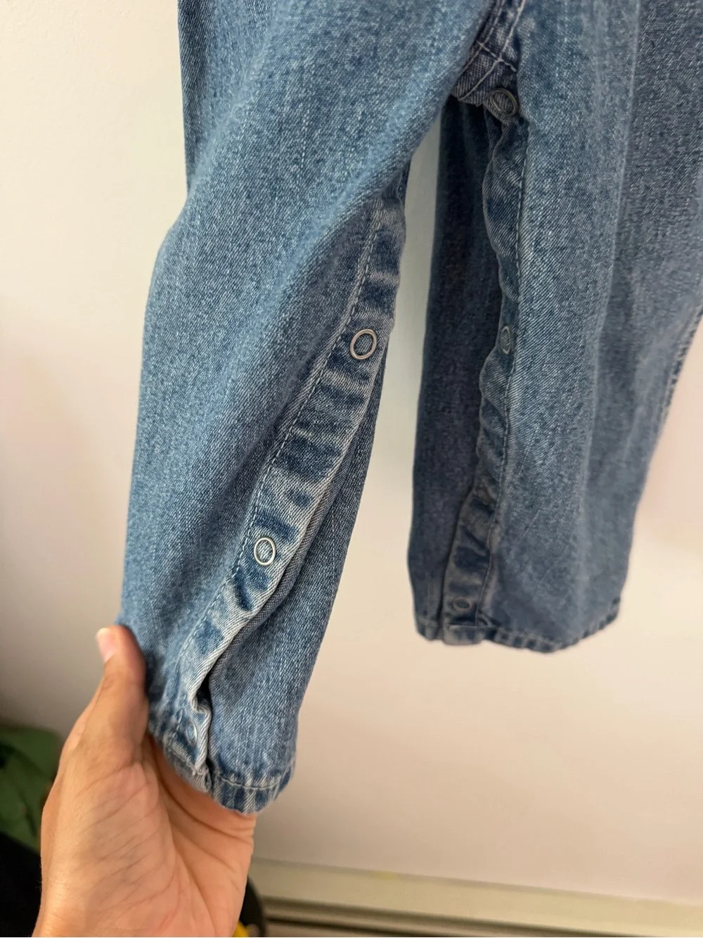 GAP Denim Overalls in Light Blue Wash vintage 18-24